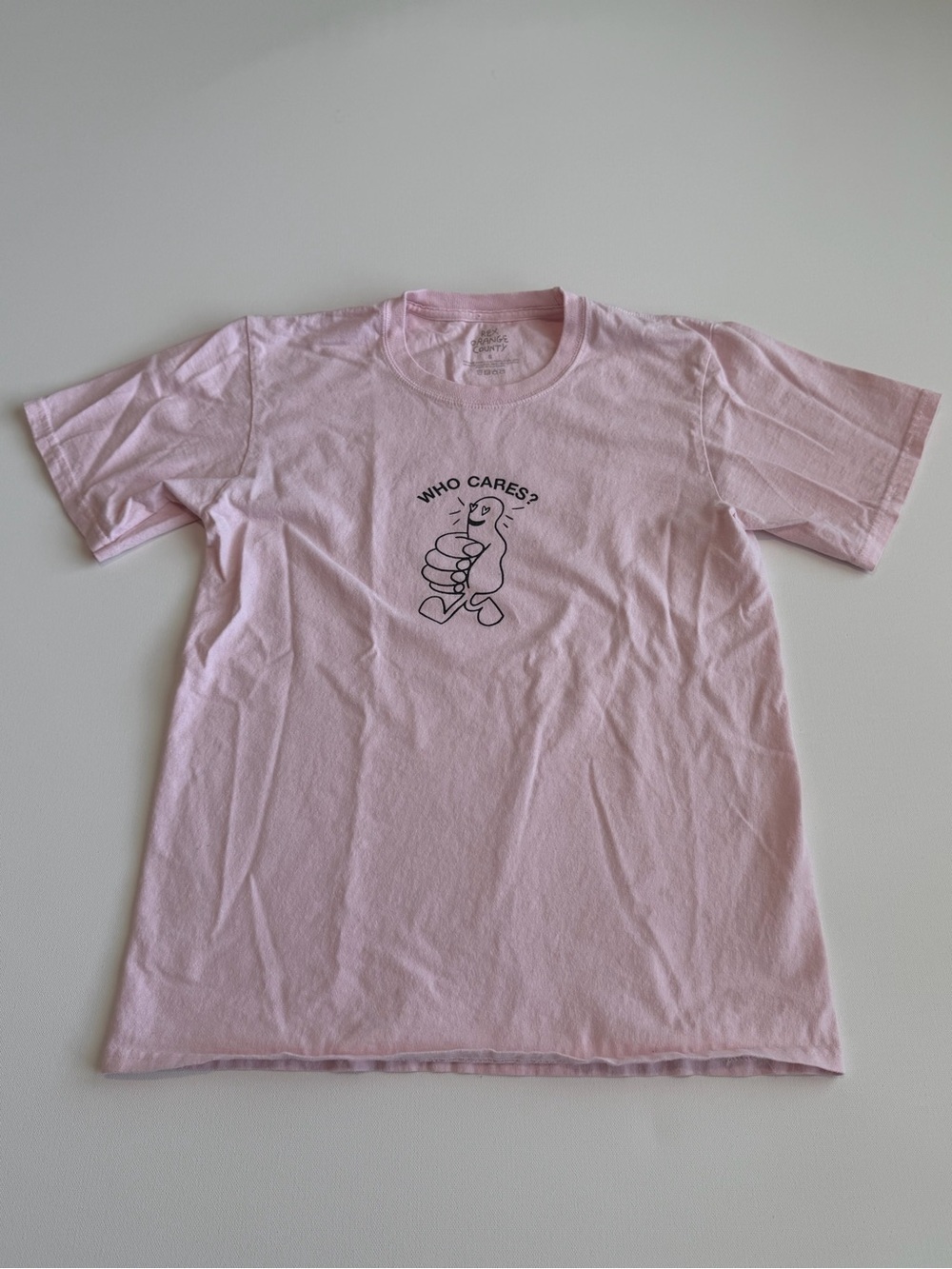Rex Orange County “Who Cares?” Tour Merch Tee Light Pink Band Shirt Concert Tee